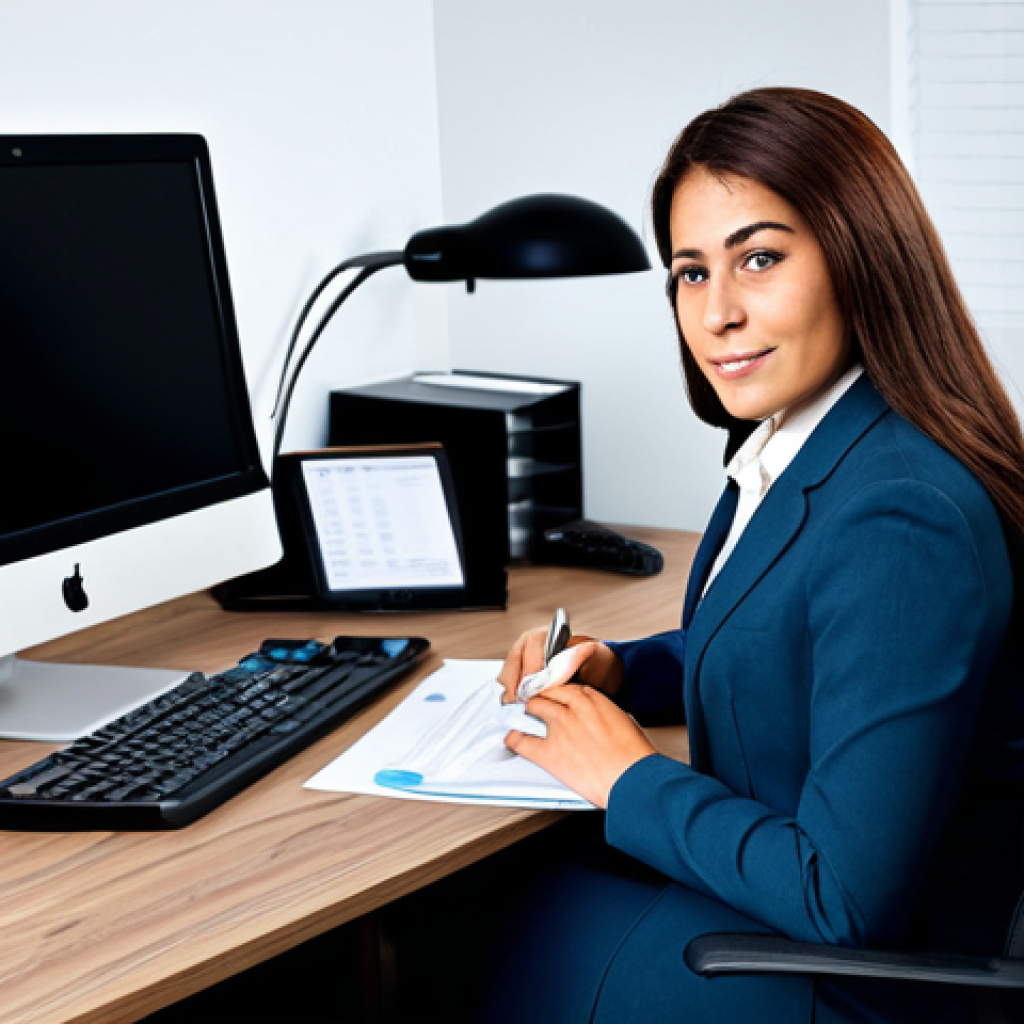 부모에게 금전적 가치에 대한 교육하기 - **Subject:** A professional female accountant in a modern office. **Clothing:** She is fully clothed...