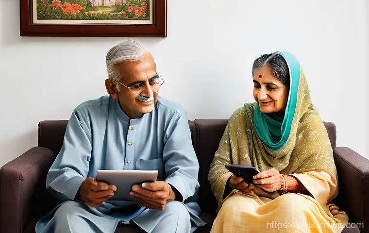 부모의 자산 포트폴리오 분석하기 - **Prompt:** A thoughtful and analytical scene featuring an elderly Pakistani couple, dressed in appr...